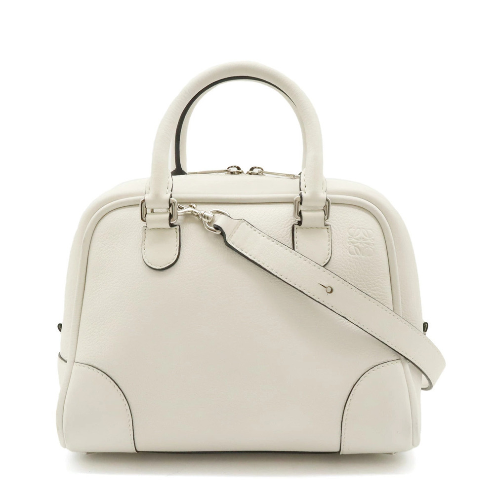 Loewe Anagram Amazona Handbag Shoulder Leather White